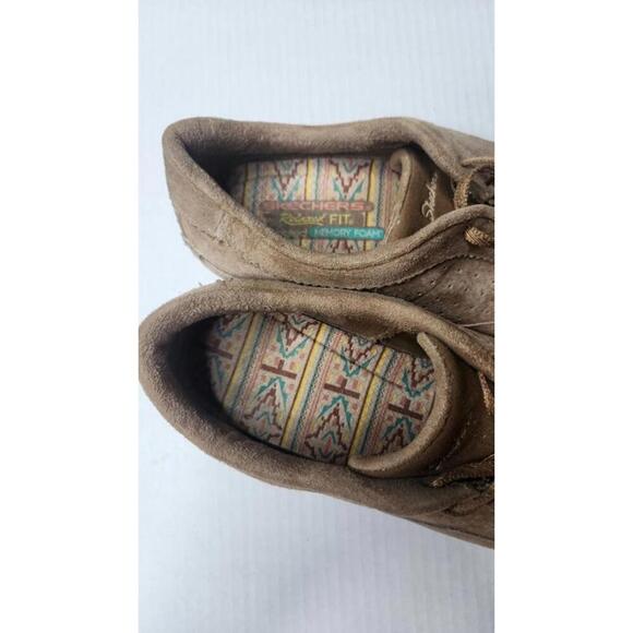 Skechers Shoes Womens Size 10 Brown Suede Relaxed Fit Memory Foam Casual Comfort - Picture 6 of 8